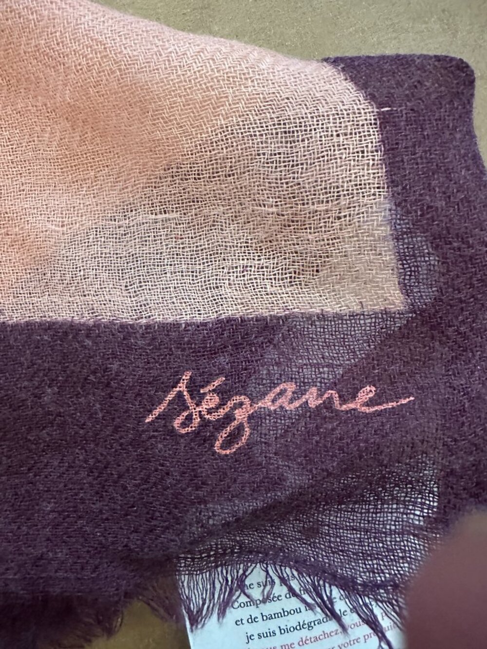 Sézane Utopia Scarf in Aubergine/Purple ~ NWT! - Picture 3 of 9